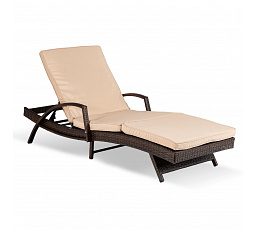 Fotel Ogrodowy FELIZ Brązowy/Beżowy Technorattan