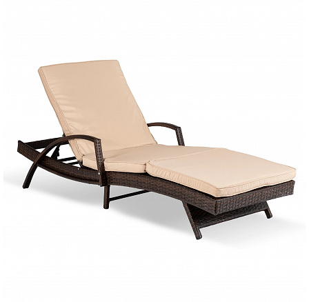 Fotel Ogrodowy FELIZ Brązowy/Beżowy Technorattan