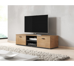 Tv komoda SOHO 140, Dub lefkas/černá