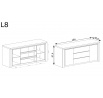 LIVINIO L8 komód Ribbeck / Fehér fényes
