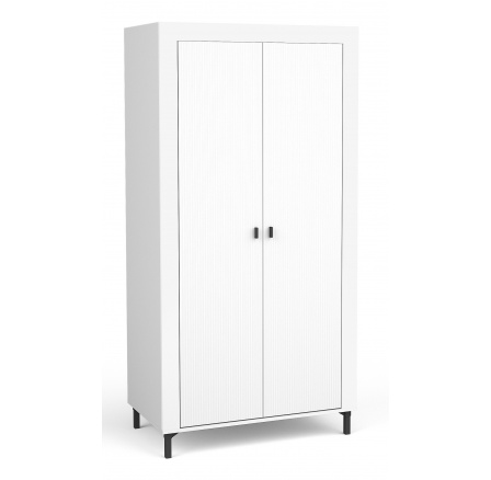 MOSSA MO1 ruhásszekrény, Whisky Tölgy/Fehér Matt