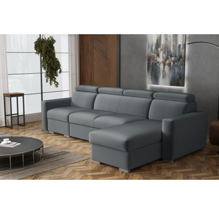 Sedací souprava Petrit I pravá Paros tmavě šedá