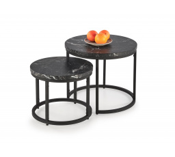 OREO dohányzóasztal, fekete márvány / fekete