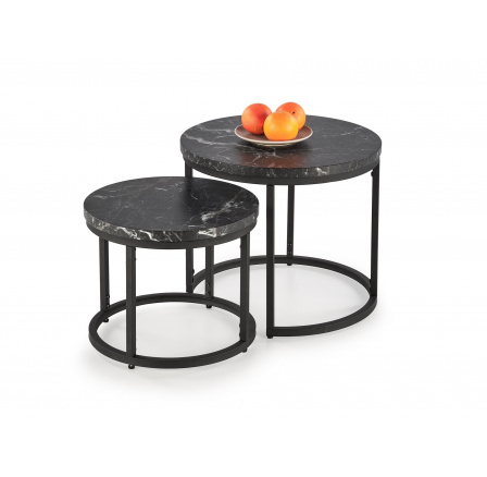 OREO dohányzóasztal, fekete márvány / fekete