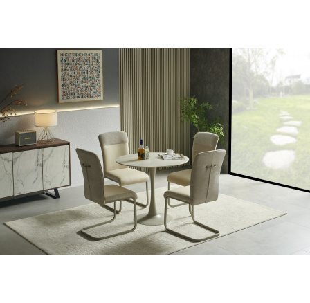 Étkezőasztal TOLIO, travertin/kasmír