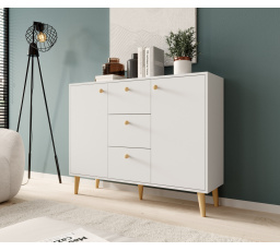 BESA Komód Fehér+Bükk