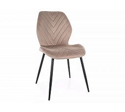 MIKE VELVET étkezőszék, Sötét Bézs Bluvel 40/Fekete