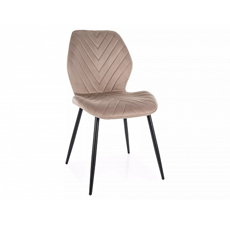 MIKE VELVET étkezőszék, Sötét Bézs Bluvel 40/Fekete