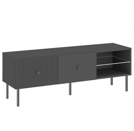 TV állvány VIENA RTV 1350 1D, Fekete/Fekete