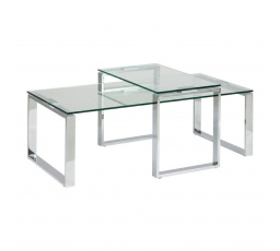 Katrine 2 darabos átlátszó dohányzóasztal készlet