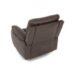 Polohovací křeslo, elektrické zabudované ovládání, hnědá, látka vintage, TV-4094 BR3
