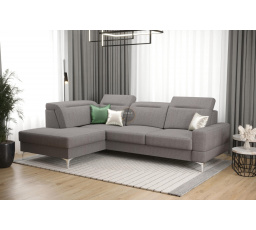 NAROŻNIK ROZKŁADANY MALIBU MINI 180X250 - lewa , Odcienie szarości