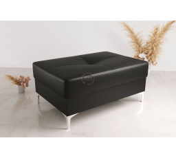 PUFA ORION TOSCANIA 100X55 CM SKÓRA NATURALNA - Skóra czarna