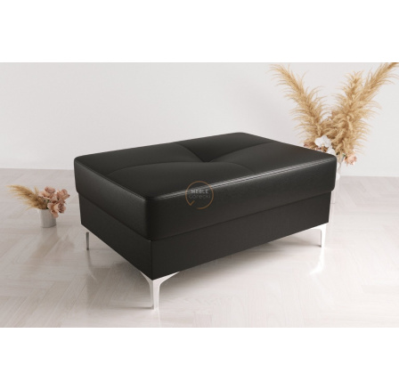 PUFA ORION TOSCANIA 100X55 CM SKÓRA NATURALNA - Skóra czarna