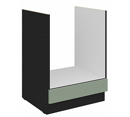 Dolní skřínka ARIA - 60 D 3S BB, Černá/Aquamarine