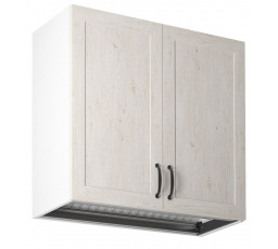 Konyhai felső szekrény ROYAL G80C, Fehér/Északi fenyő