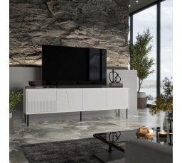 TV komód ABI, fehér matt/fehér matt