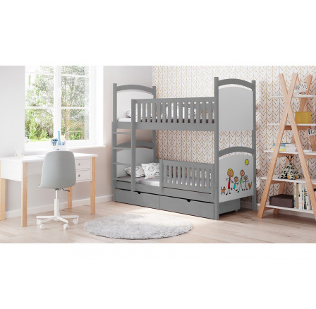 Postel patrová s tabulí na malování Amely 90x190 Certifikát Postel patrová s tabulí na malování Amely 90x190 Certifikát