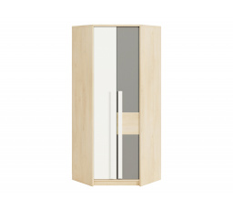 Drop 01-01 buk fjord-biały/ szara platyna - szafa narożna