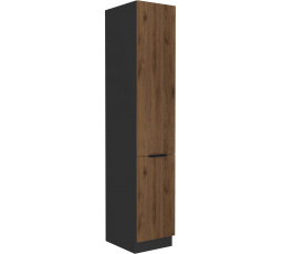 Kuchyňská skříň MONZA - 40 DK-210 2F, Černá mat/Ořech