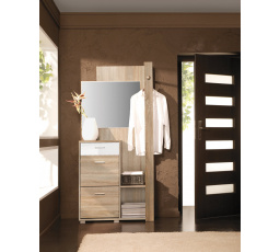 Előszobafal CLIP, Sonoma tölgy/Fehér