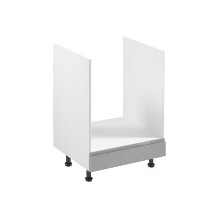 Konyhai alsó szekrény - ASPEN D60ZK, fényes fehér/szürke