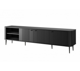 Szafka RTV Vesper 3D 187 cm - czarny / czarne nogi