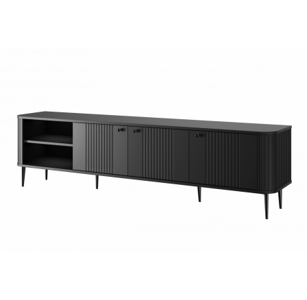 Szafka RTV Vesper 3D 187 cm - czarny / czarne nogi