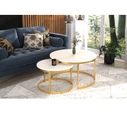 Konferencia asztal 2 az 1-ben OKIN Arany+Fehér