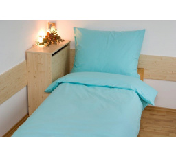 Prodloužené povlečení bavlna UNI 140x220, 70x90cm Zelená zipový uzávěr