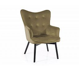 CARMEN VELVET fotel, Olíva Bluvel 77/Fekete matt