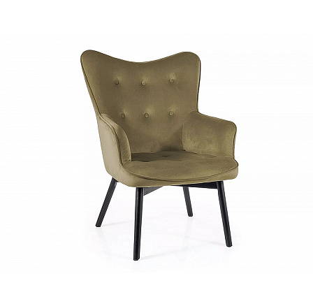 CARMEN VELVET fotel, Olíva Bluvel 77/Fekete matt
