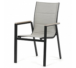 Zahradní židle, hliník, síťovina, béžová, AZC-S1110 BK