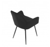 Jídelní židle, černá, sametová látka, DCH-215 BK4