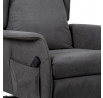 Polohovací křeslo, elektrické kabelové ovládání, šedá, látka, TV-1190 GREY2