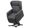 Polohovací křeslo, elektrické kabelové ovládání, šedá, látka, TV-1190 GREY2