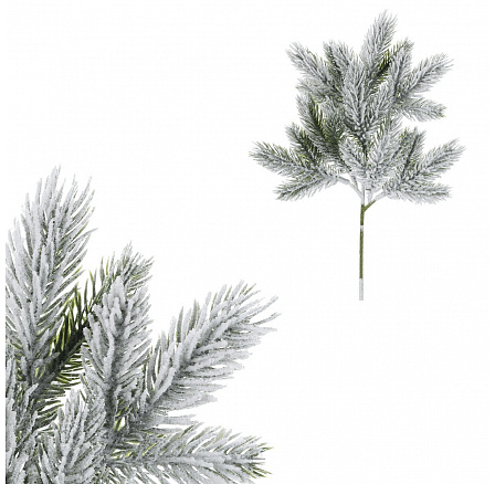 Lucfenyő - műág, hossza 38 cm, havas Lucfenyő - műág, hossza 38 cm, havas