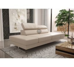 SOFA EMPORIO II 250 CM SKÓRA NATURALNA - Skóra beżowa