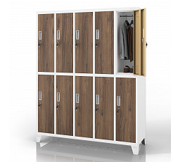 BARTEK szekrény ECO: FEHÉR RAL9003 + FA DEKOR H1720*W1360*D450
