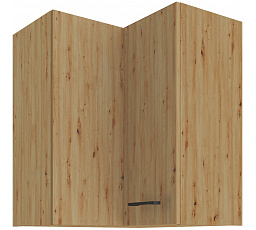 Felső sarokszekrény MODENA - 60x60 GN-72 2F (90°), Artisan tölgy/Fekete matt+Artisan tölgy