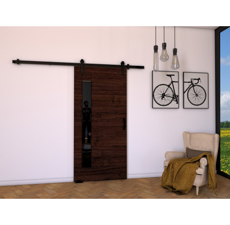 Posuvné dveře LOFT G100, Wenge/Černá Posuvné dveře LOFT G100, Wenge/Černá
