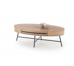 CAROLINA konferencia asztal, arany tölgy/fekete