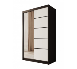 Castello 120 Gardróbszekrény Fekete+Fehér