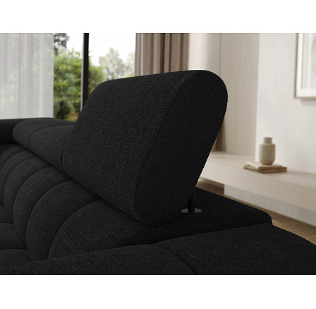 Carmenn corner sofa with sleeping function, storage compartment and adjustable headrests, dark gray bouclé, left-hand side Royal 05 205x126 Left 1