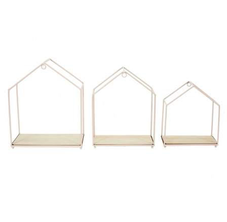 3 polcos készlet Rózsaszín házikó