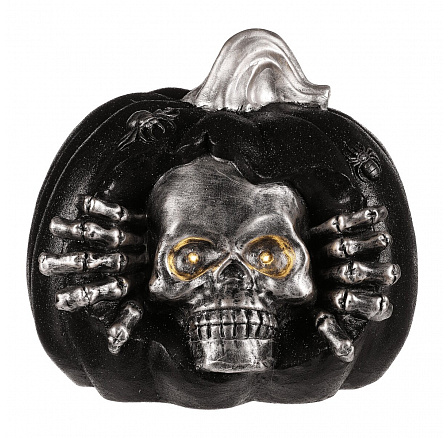 Tök koponyával - Halloween, magnézium, LED világítás Tök koponyával - Halloween, magnézium, LED világítás