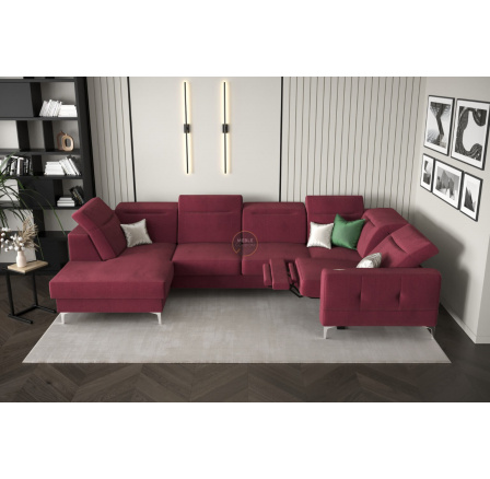 NAROŻNIK MALIBU MAX II Z FUNKCJĄ SPANIA I FUNKCJĄ RELAX 180x350x182 CM - Wybierz własny kolor - Zapisz swój wybór - Galeria tkanin poniżej , Strona prawa