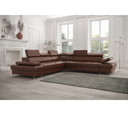 NAROŻNIK GALAXY MAX Z FUNKCJĄ SPANIA 280X280 SKÓRA NATURALNA - Strona lewa , Skóry naturalne - Wybierz swój kolor