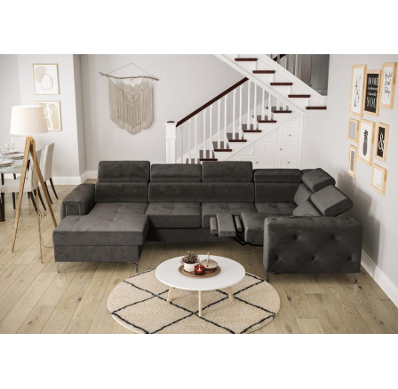 NAROŻNIK ORION MAX III RELAX Z FUNKCJĄ SPANIA 165x320x190 CM - Odcienie szarości , prawa NAROŻNIK ORION MAX III RELAX Z FUNKCJĄ SPANIA 165x320x190 CM - Odcienie szarości , prawa