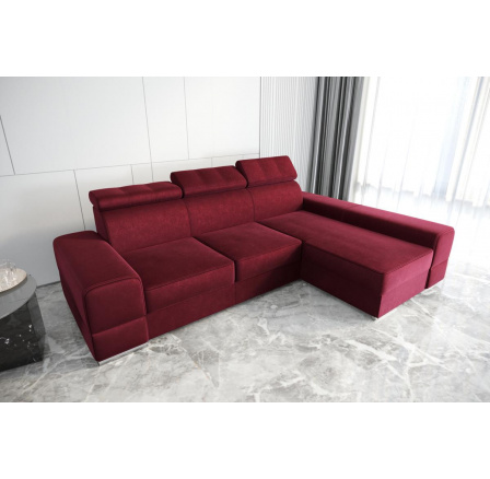 NAROŻNIK ROYAL 295×185 - prawa , Odcienie bordowego